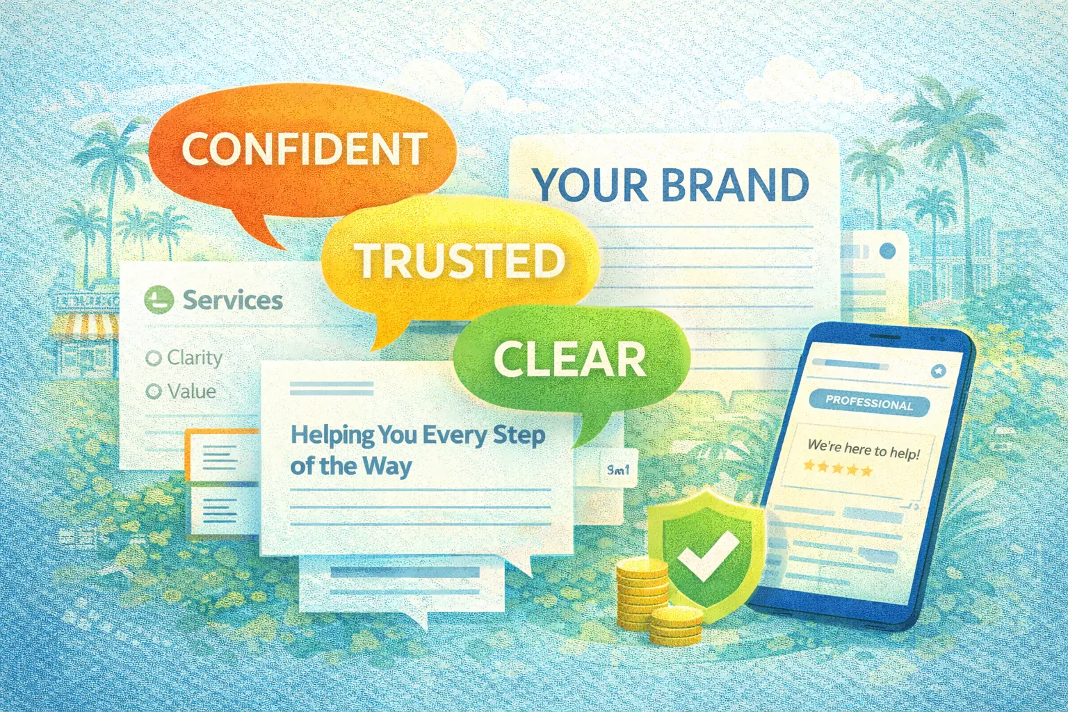 Brand voice strategy showing how consistent messaging builds trust and clarity for businesses
